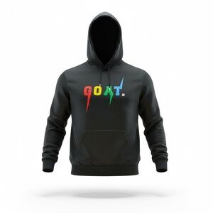 Black Multicolor Logo Hoodie